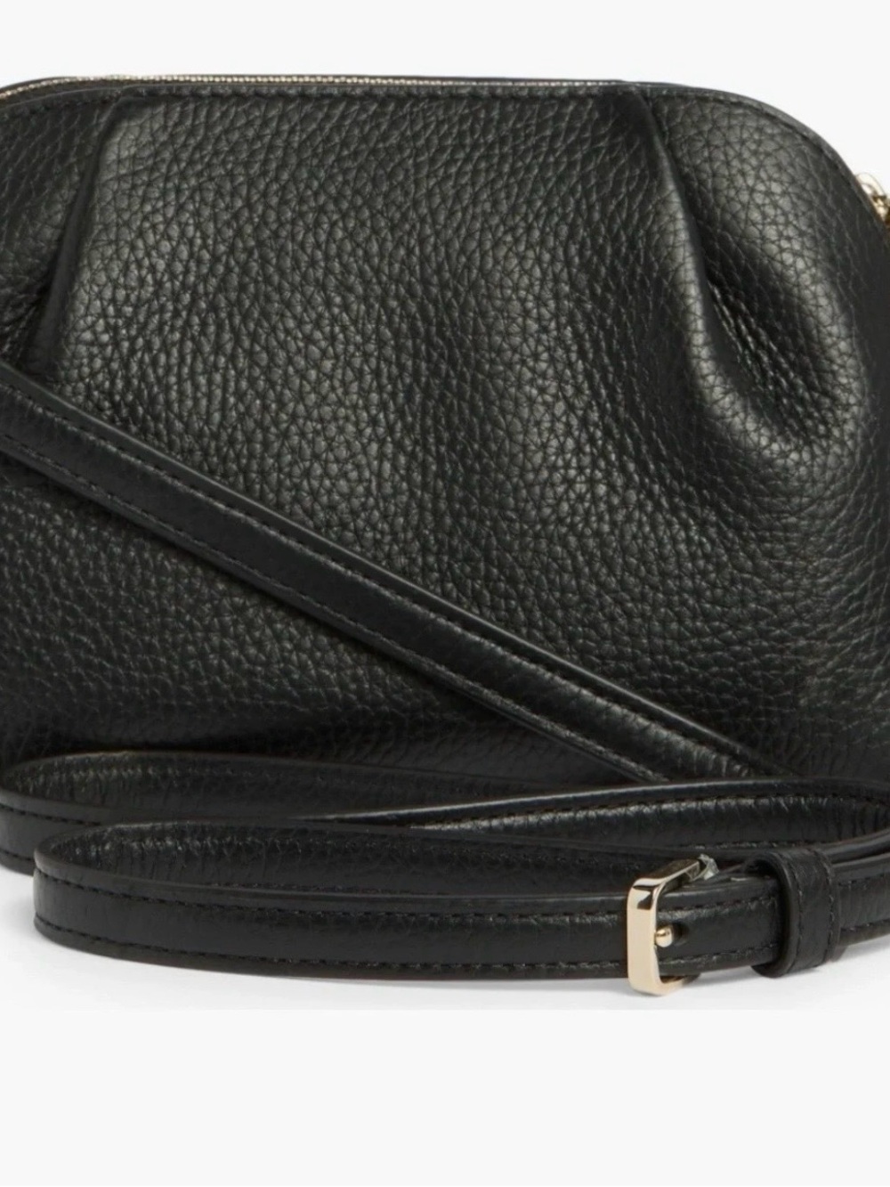 kate spade Dumpling Convertible Crossbody Bag - Black Pebbled Leather - Picture 2 of 11